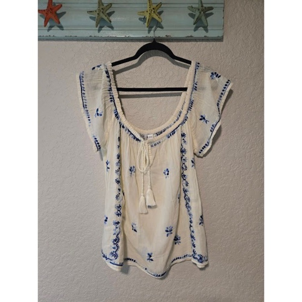 Ivy Jane Ivory White Embroidered Top